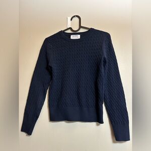 Old Navy Navy Cable-Knit Crewneck Sweater